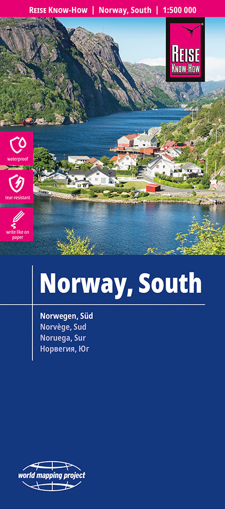 Reise Know-How Landkarte Norwegen, Süd / Norway, South (1:500.000)