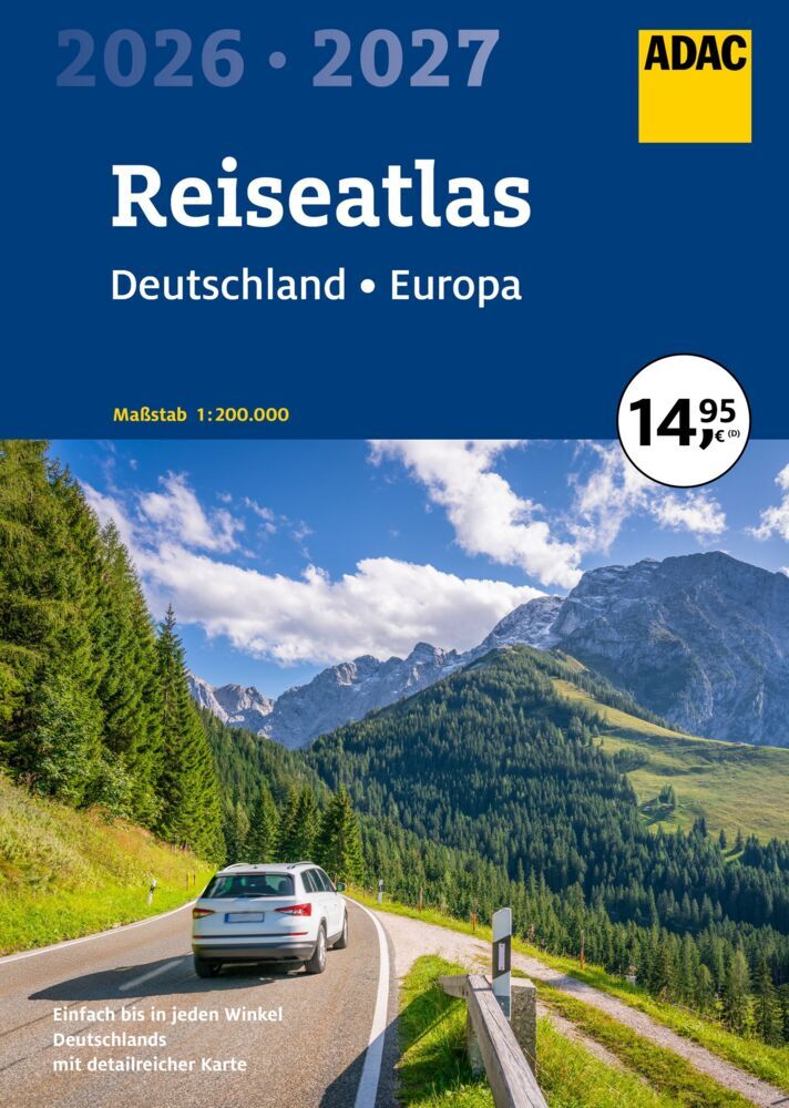 ADAC Reiseatlas 2026/2027 Deutschland 1:200.000, Europa 1:4, 5 Mio.