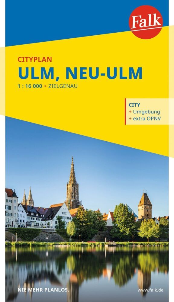 Falk Cityplan Ulm, Neu-Ulm 1:16.000