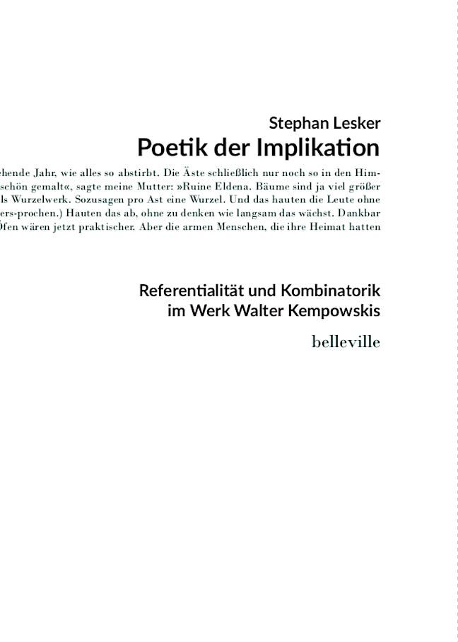 Poetik der Implikation (Stephan Lesker)