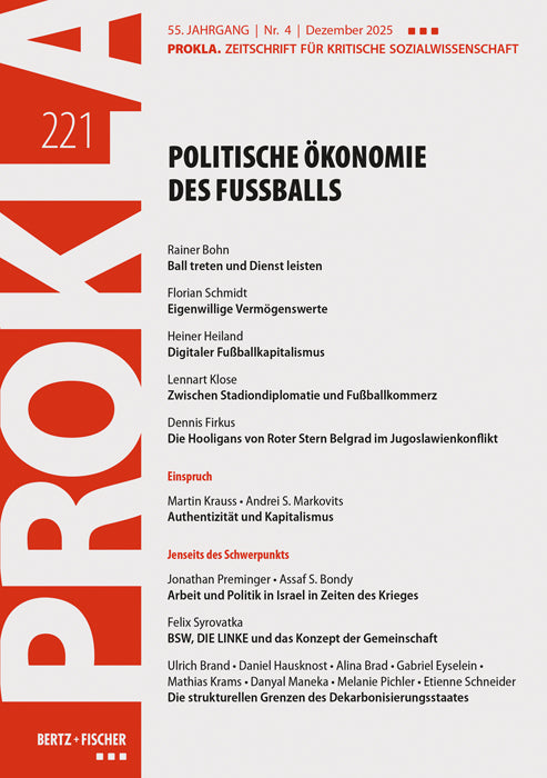 Politische Ökonomie des Fußballs (Prokla)