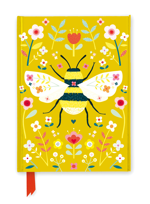 Premium Notizbuch DIN A5: Bee Brown, Wildblumen-Biene (Flame Tree Publishing)