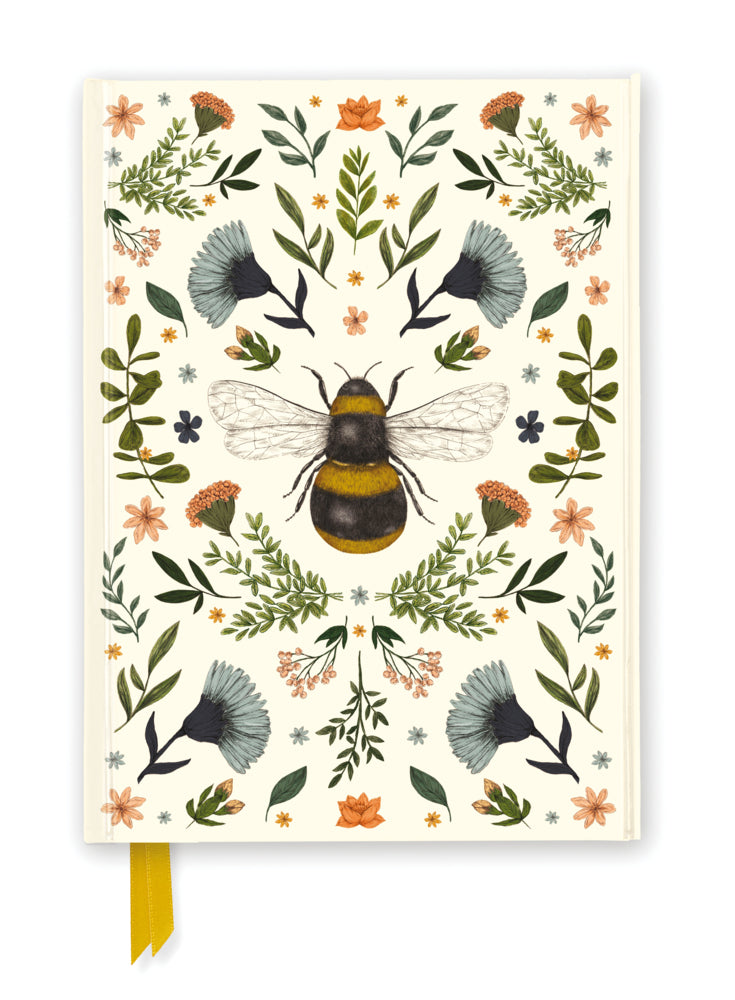 Premium Notizbuch DIN A5: Jade Mosinski, Botanische Biene (Flame Tree Publishing)