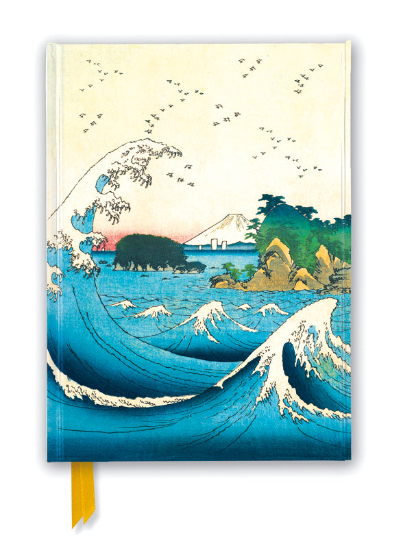 Premium Notizbuch DIN A5: Utagawa Hiroshige, Der Sieben-Meilen-Strand in der Provinz Sagami (Flame Tree Publishing)