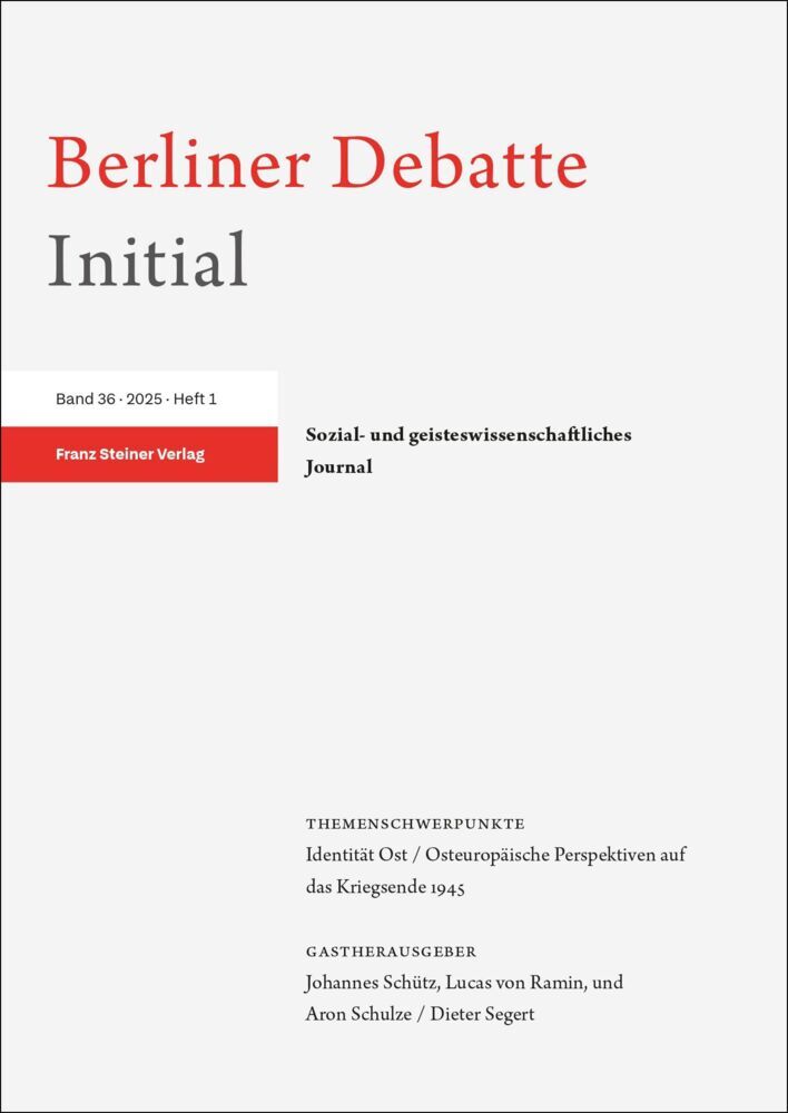 Berliner Debatte Initial 36 (2025) 1 (Berliner Debatte Initial E.V.)