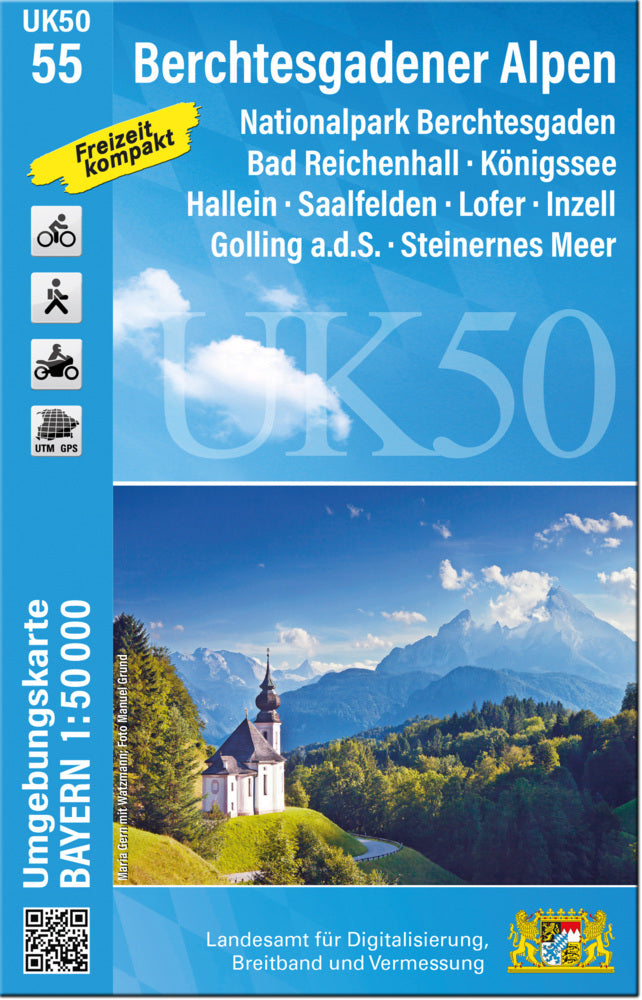 UK50-55 Berchtesgadener Alpen (Breitband Und Vermessung, Bayern Landesamt Für Digitalisierung)