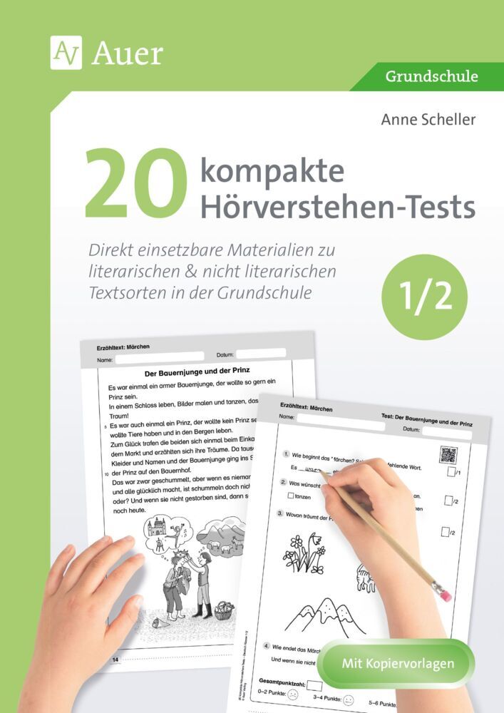 20 kompakte Hörverstehen-Tests für Klasse 1/2 (Anne Scheller)