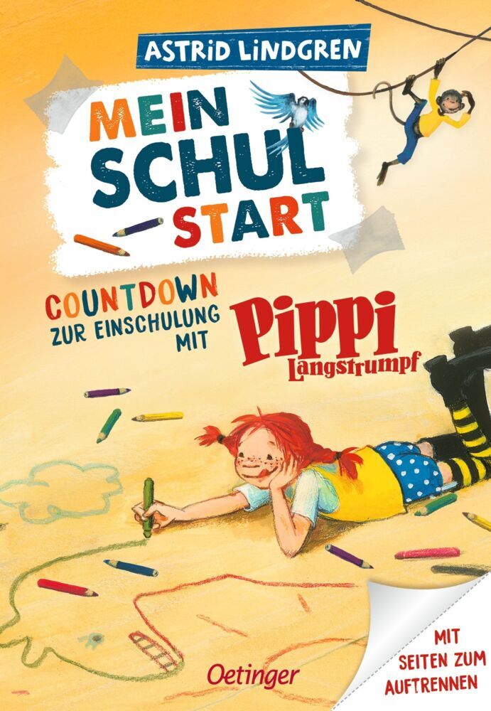 Mein Schulstart. Countdown zur Einschulung mit Pippi Langstrumpf (Astrid Lindgren)