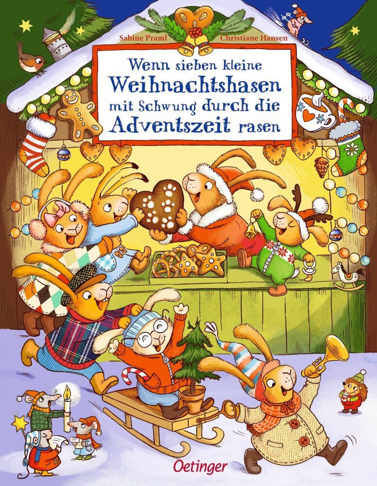 Wenn sieben kleine Weihnachtshasen mit Schwung durch die Adventszeit rasen (Sabine Praml)