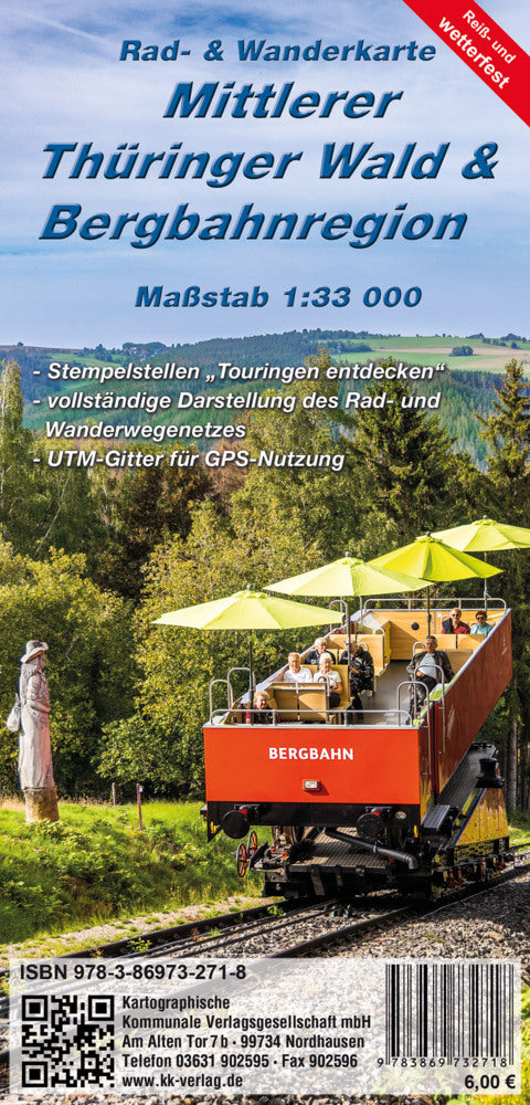 Mittlerer Thüringer Wald & Bergbahnregion (Kartographische Kommunale Verlagsgesellschaft Mbh)
