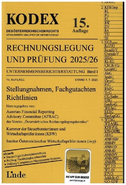 KODEX Rechnungslegung und Prüfung 2025/26 (Werner Gedlicka)