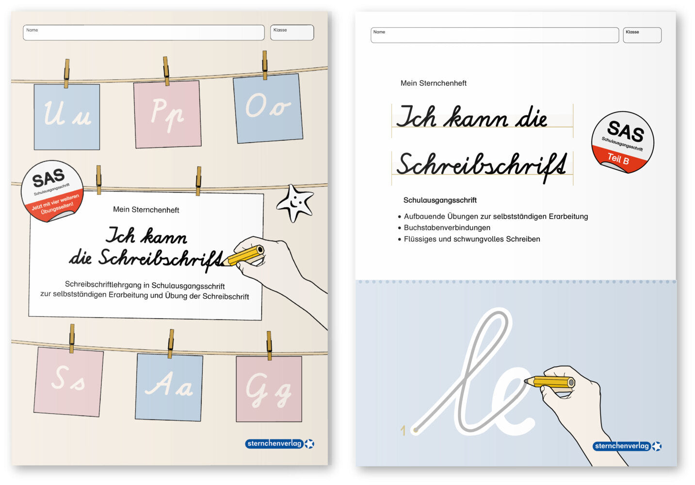 Ich kann die Schreibschrift + Übungsheft zu den Buchstabenverbindungen -Schulausgangsschrift - 2 Hefte (Sternchenverlag Gmbh)