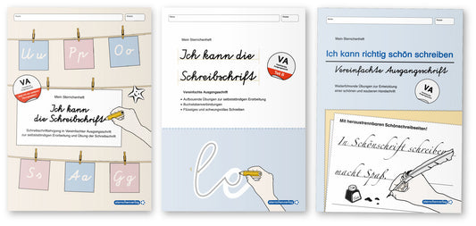 Ich kann die Schreibschrift + Übungsheft 1 und 2 - Vereinfachte Ausgangsschrift - 3 Hefte (Sternchenverlag Gmbh)