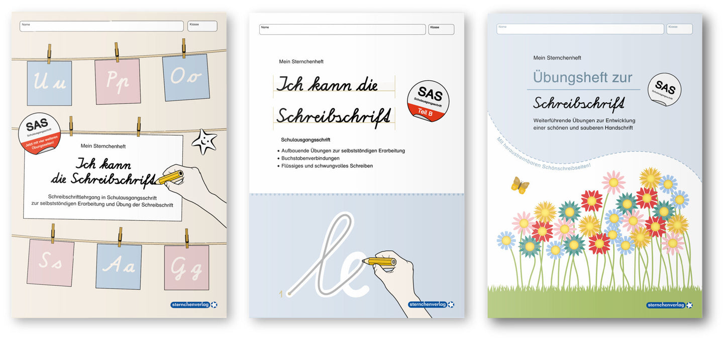 Ich kann die Schreibschrift Teil A + Teil B und Übungsheft in Schulausgangsschrift (Sternchenverlag Gmbh)