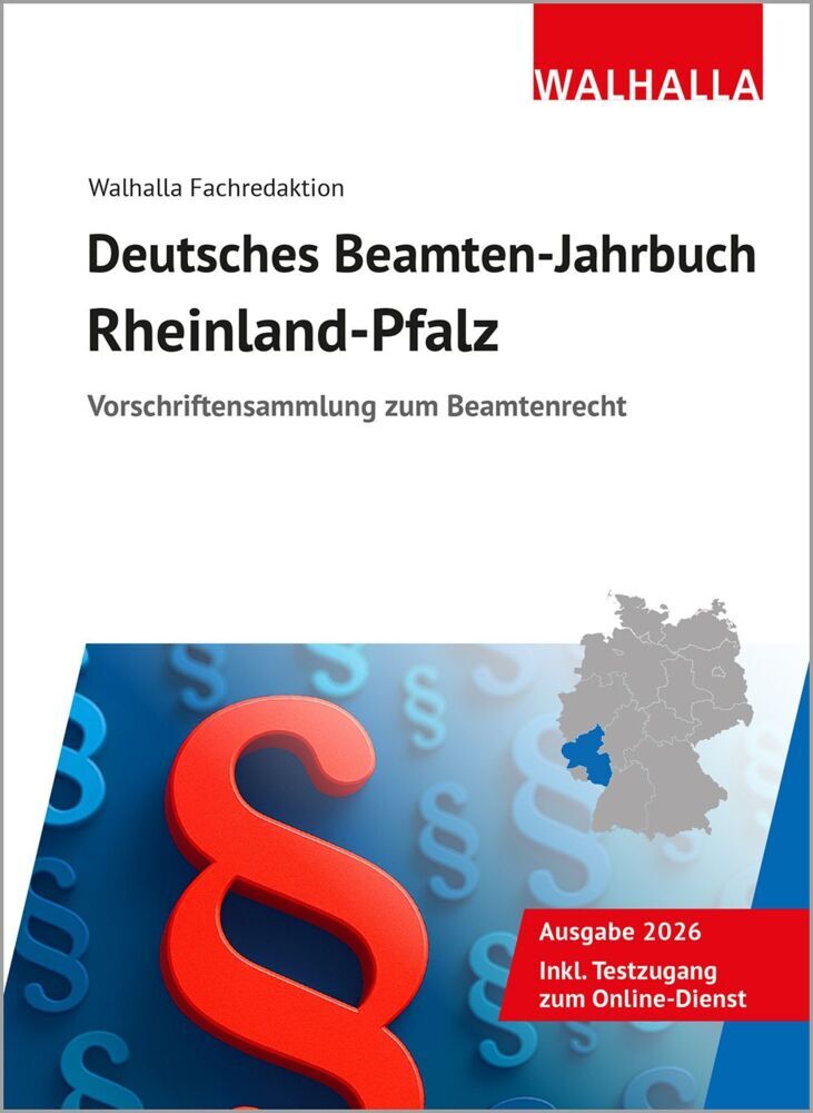 Deutsches Beamten-Jahrbuch Rheinland-Pfalz 2026 (Walhalla Fachredaktion)