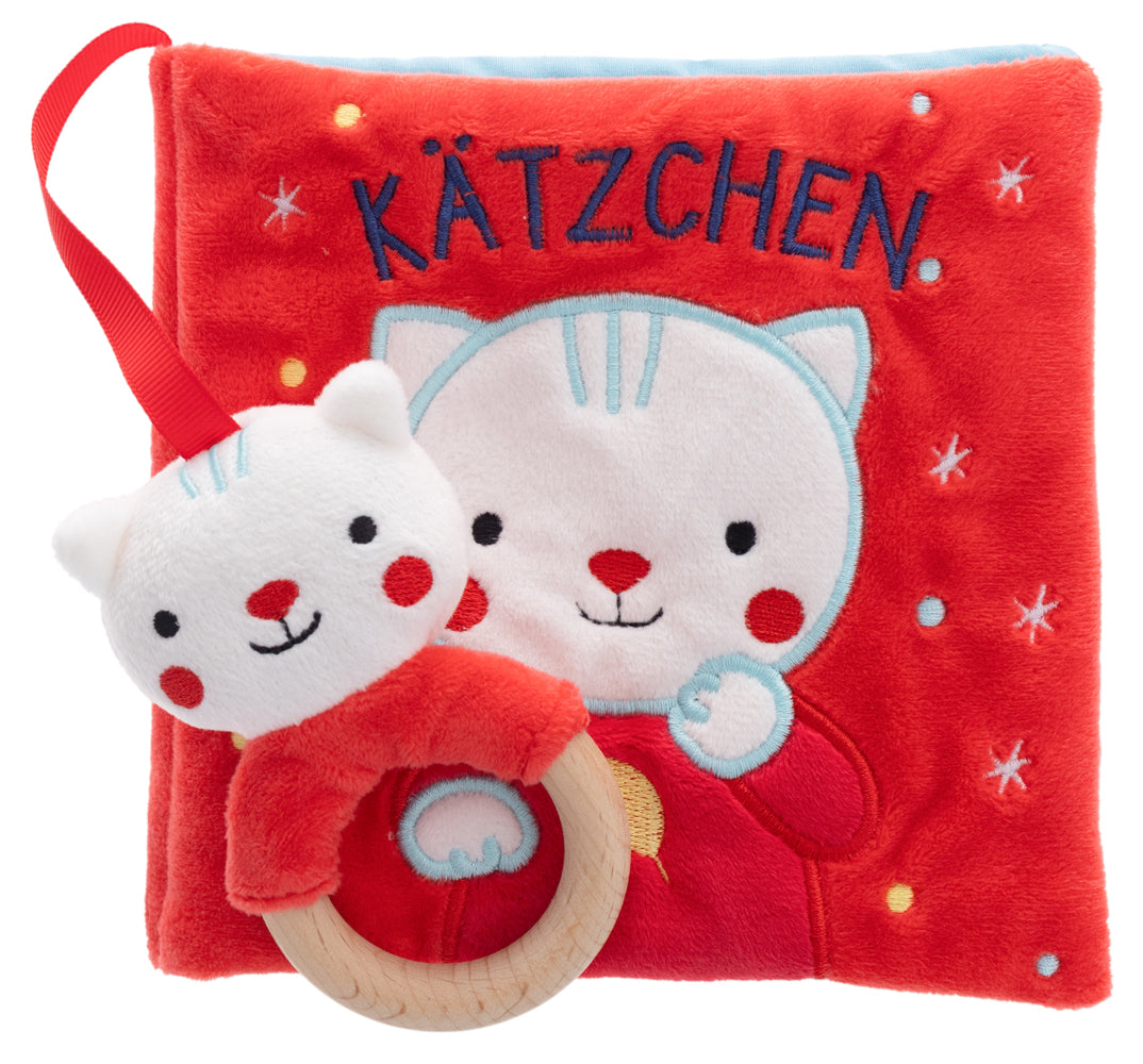 Mein erstes Stoffbuch mit Rassel und Holzbeißring. Kätzchen (Kenny Rettore)
