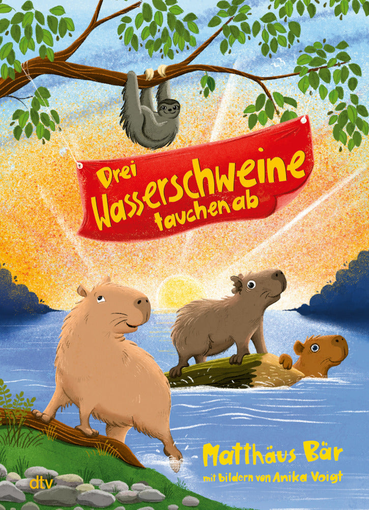 Drei Wasserschweine tauchen ab (Matthäus Bär)
