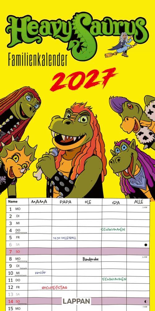 HeavySaurus Familienkalender 2027 (Adrian Vom Baur)