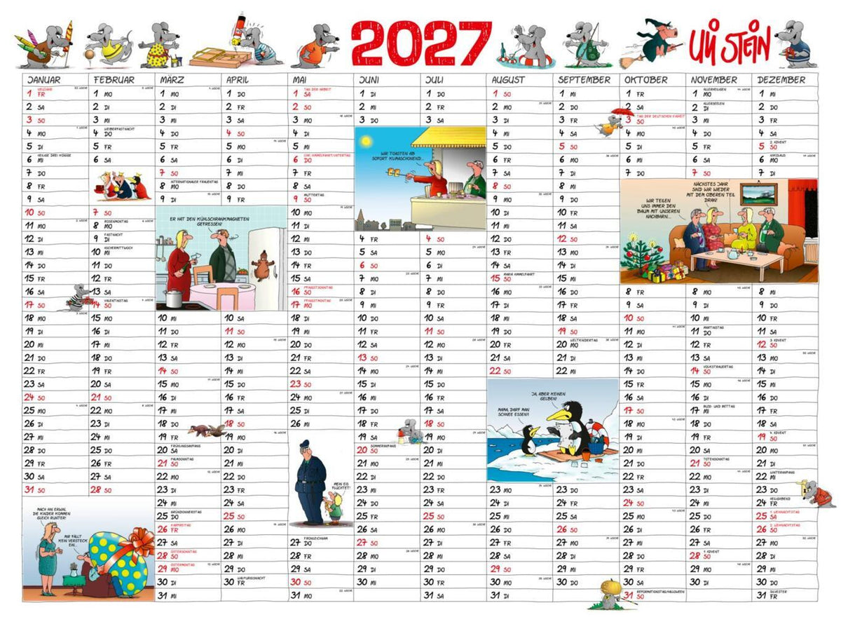 Uli Stein Jahresplaner 2027: Posterkalender (Uli Stein)