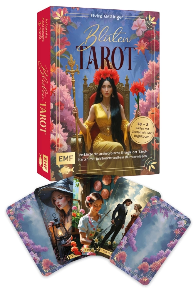 Tarot-Kartenset: Blütentarot | Verbinde die archetypische Energie der Tarot-Karten mit jahrhundertealtem Blumenwissen (Elvira Gettinger)