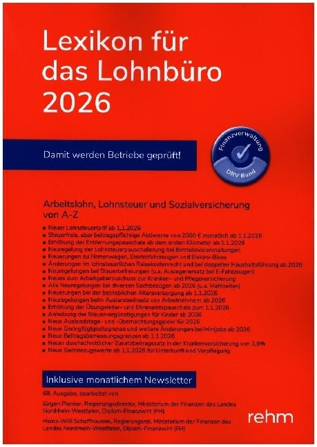 Lexikon für das Lohnbüro 2026 (Wolfgang Schönfeld)