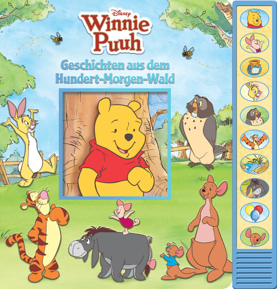 Disney Winnie Puuh - Geschichten aus dem Hundert-Morgen-Wald - Pappbilderbuch zum Vorlesen - Soundbuch mit 10 Geräuschen (Phoenix International Publications Germany Gmbh)