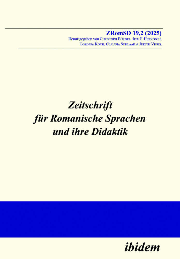 Zeitschrift fÃ¼r Romanische Sprachen und ihre Didaktik (Christoph Bã¼Rgel)