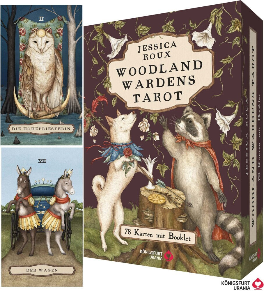 Woodland Wardens Tarot - Set mit Booklet u. 78 Karten, m. 1 Beilage (Jessica Roux)