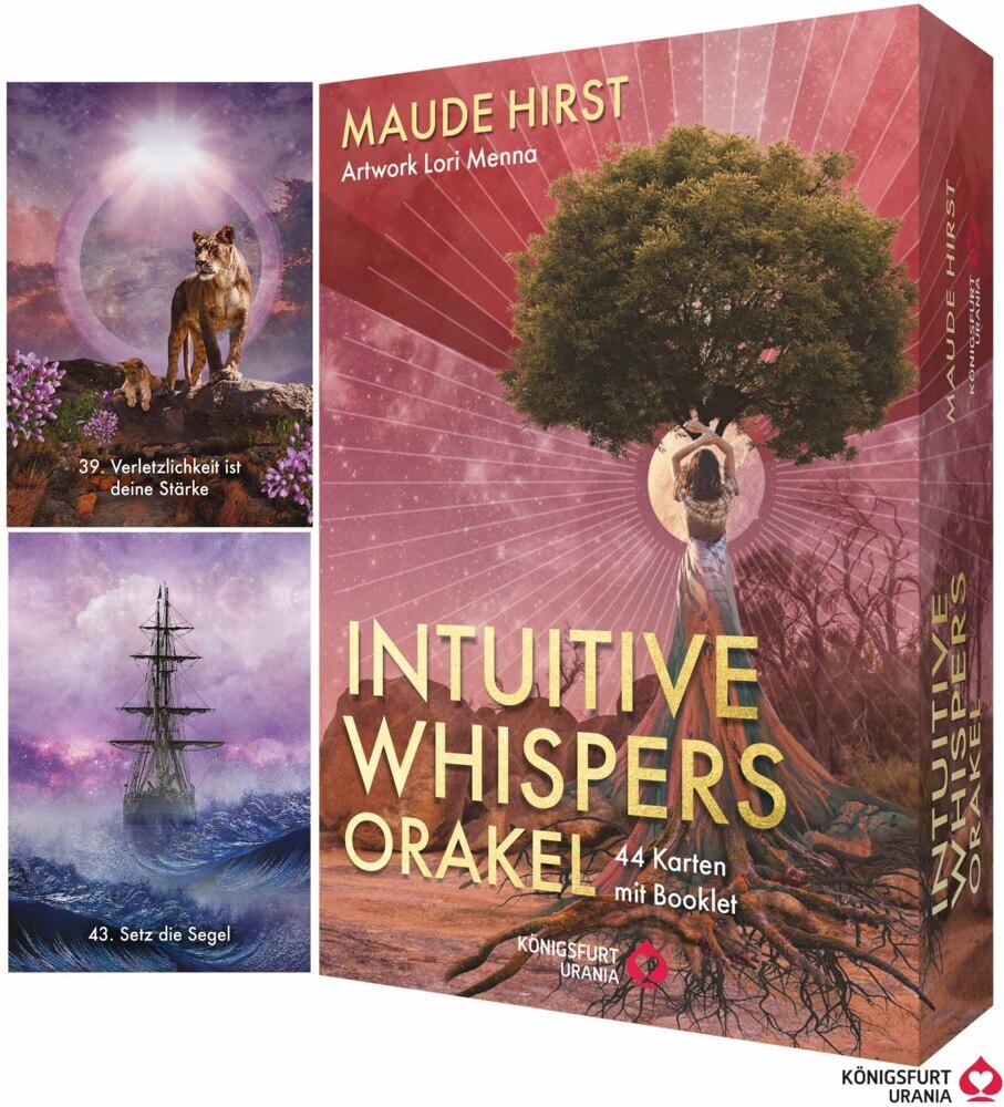 Intuitive Whispers Orakel - 44 Karten mit Booklet - Inspirationskarten, m. 1 Beilage (Maude Hirst)