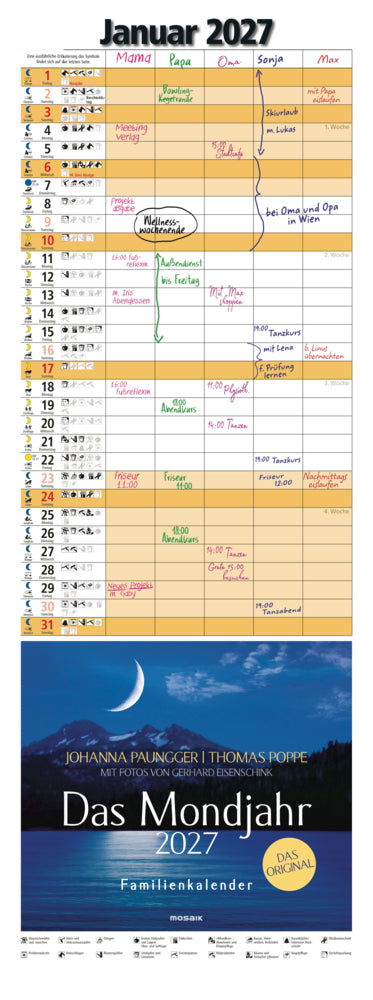 Das Mondjahr 2027 - Familienkalender (Johanna Paungger)