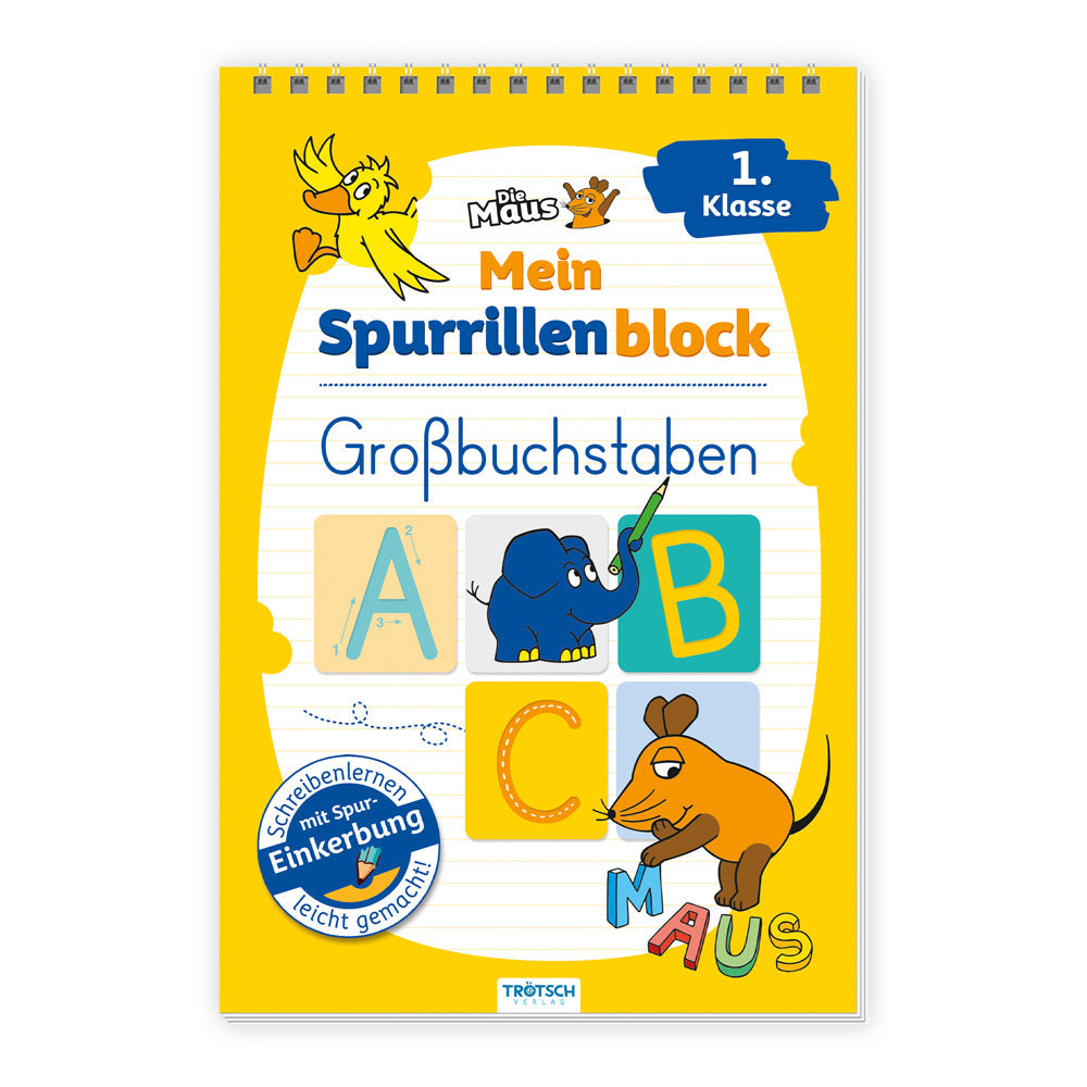 TRÖTSCH - Die Maus Mein Spurrillenblock Großbuchstaben Übungsbuch (Trötsch Verlag Gmbh & Co.Kg)