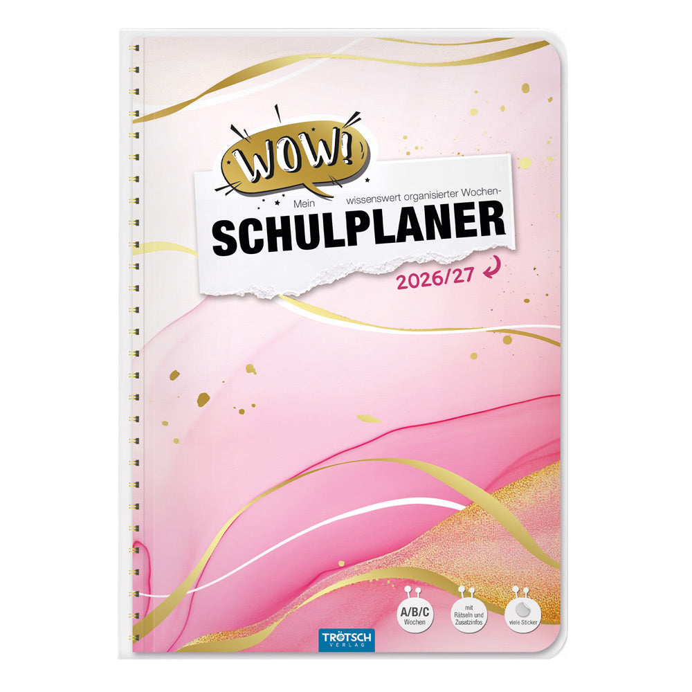 TRÖTSCH - Schulplaner WOW Marble 26/27 (Trötsch Verlag Gmbh & Co.Kg)