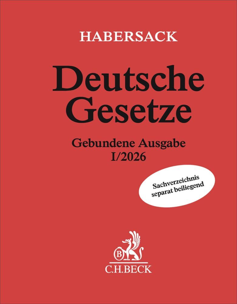 Deutsche Gesetze Gebundene Ausgabe I/2026 (Mathias Habersack)