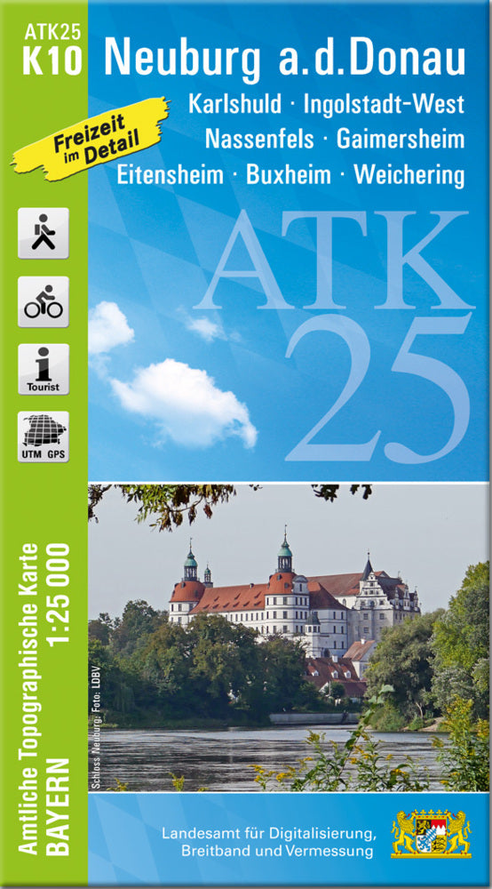 ATK25-K10 Neuburg a.d.Donau (Amtliche Topographische Karte 1:25000) (Breitband Und Vermessung, Bayern Landesamt Für Digitalisierung)