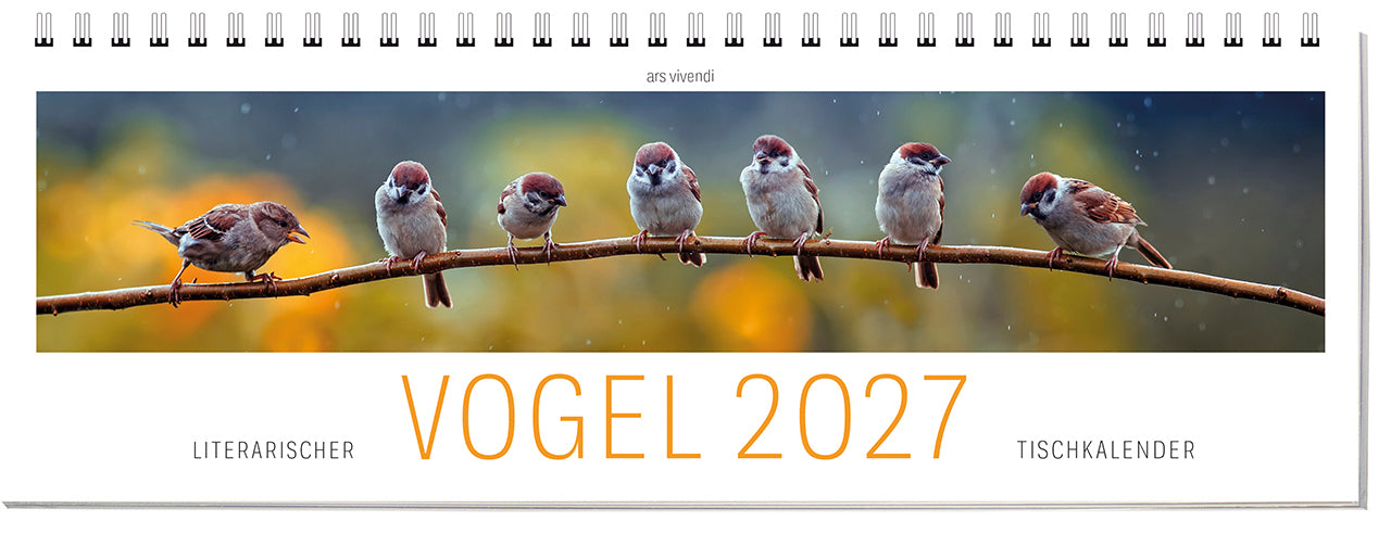 Tischkalender Vogel 2027 (Ars Vivendi Verlag)