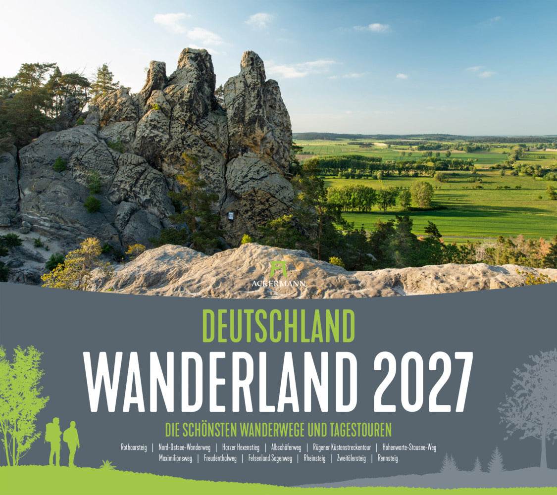 Deutschland Wanderland Kalender 2027 | Die schönsten Wanderwege (Ackermann Kunstverlag Gmbh)