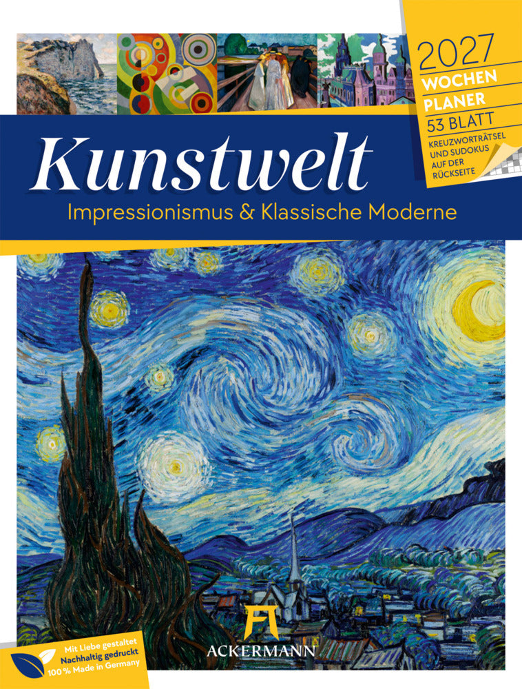 Kunstwelt Wochenplaner Kalender 2027 | Impressionismus und Klassische Moderne (Ackermann Kunstverlag Gmbh)