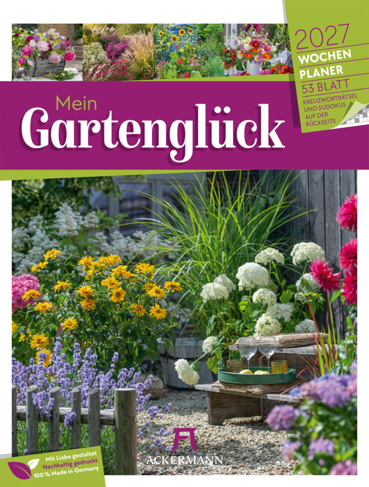 Gartenglück Wochenplaner Kalender 2027 (Ackermann Kunstverlag Gmbh)