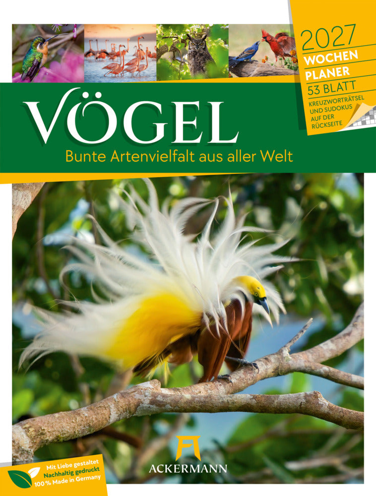 Vögel Wochenplaner Kalender 2027 (Ackermann Kunstverlag Gmbh)