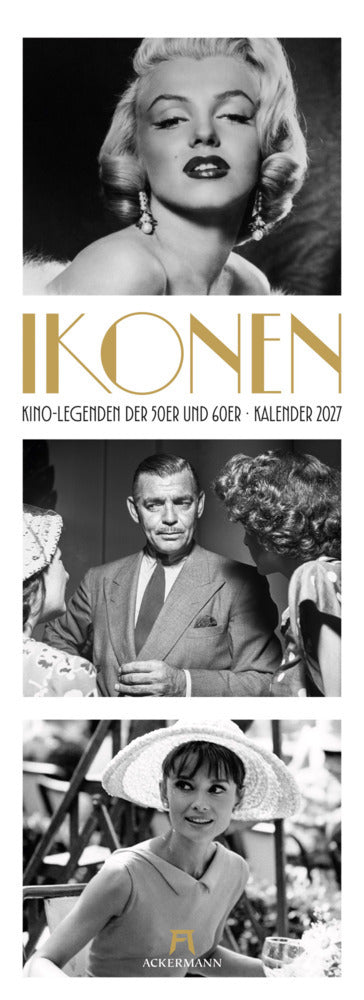 Ikonen Triplet-Kalender 2027 | Kino-Legenden der 50er und 60er (Ackermann Kunstverlag Gmbh)