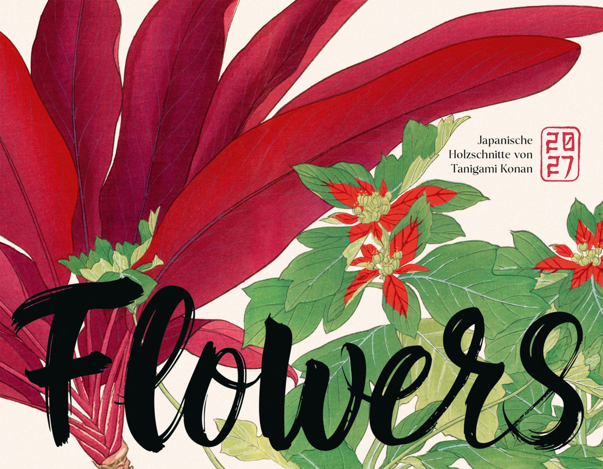 Flowers Kalender 2027 | Japanische Holzschnitte von Tanigami Konan (Tanigami Konan)