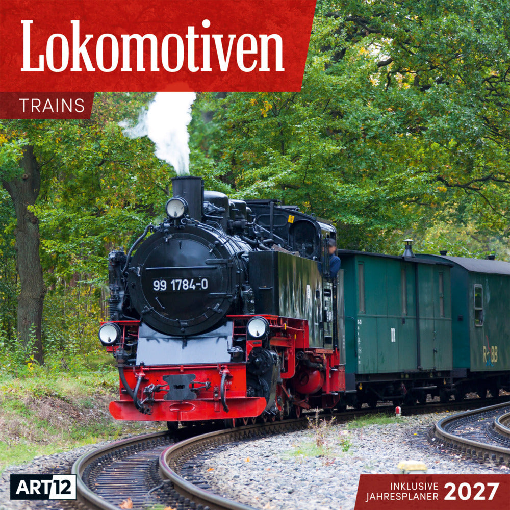 Lokomotiven Kalender 2027 - 30x30 - Art12 (Ackermann Kunstverlag Gmbh)