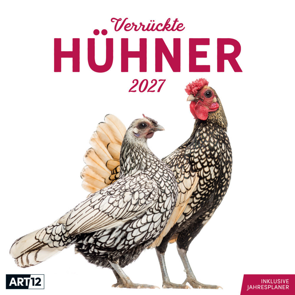 Verrückte Hühner Kalender 2027 - 30x30 - Art12 (Ackermann Kunstverlag Gmbh)
