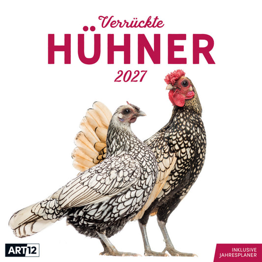 Verrückte Hühner Kalender 2027 - 30x30 - Art12 (Ackermann Kunstverlag Gmbh)