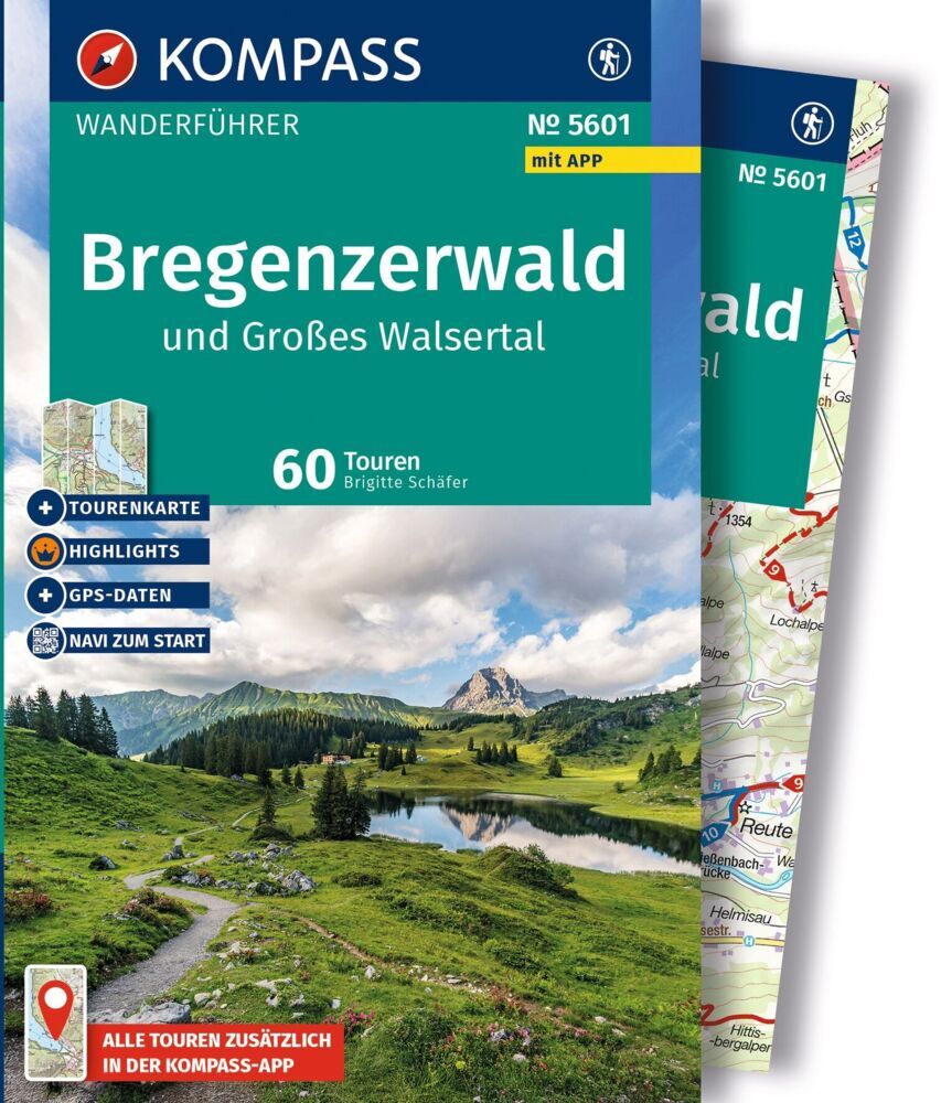 KOMPASS Wanderführer Bregenzerwald und Großes Walsertal, 60 Touren mit Extra-Tourenkarte (Brigitte Schäfer)