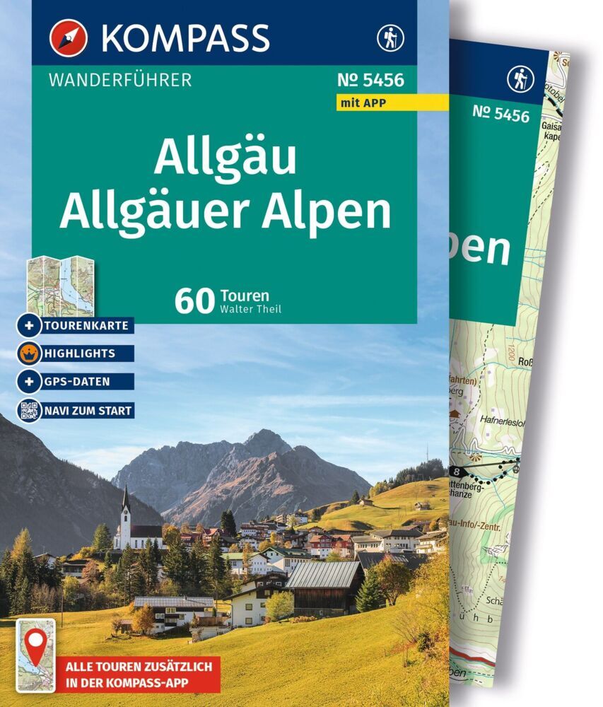 KOMPASS Wanderführer Allgäu, Allgäuer Alpen, 60 Touren mit Extra-Tourenkarte (Walter Theil)