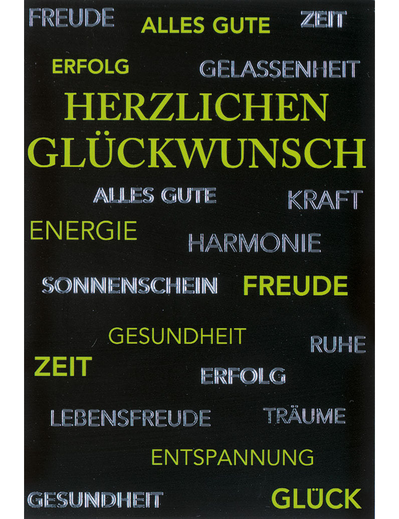 Doppelkarte Allgemein / Herzlichen Glückwunsch
