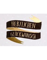 Doppelkarte Black & Gold