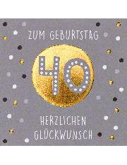 DK Geb Zahl 40 Black+Gold Coll quad