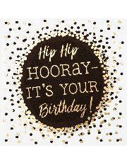 Doppelkarte / Hip Hop Hooray Blaclk+Gold